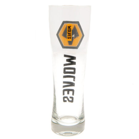Wolverhampton Wanderers FC Tall Beer Glass: 2 - Glassware By Wolverhampton Wanderers