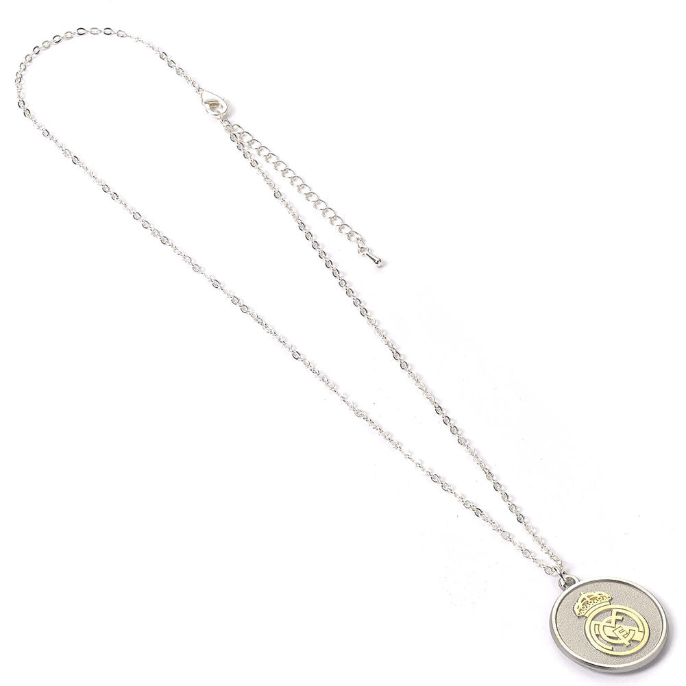 Real madrid cf silver finish necklace
