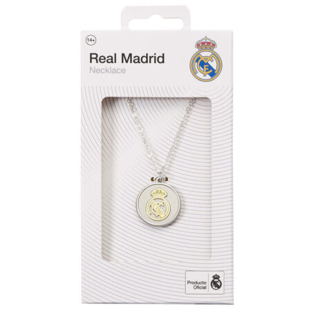 Real madrid cf silver finish necklace
