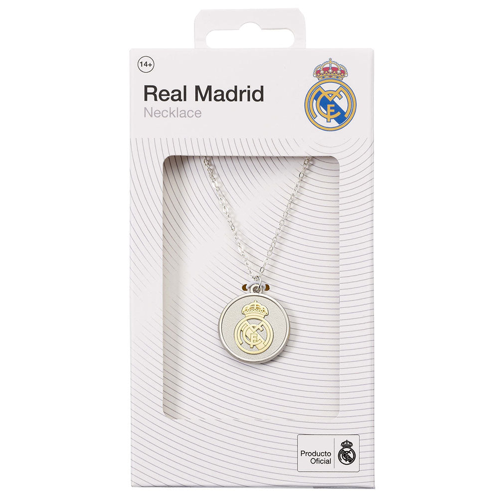 Real madrid cf silver finish necklace