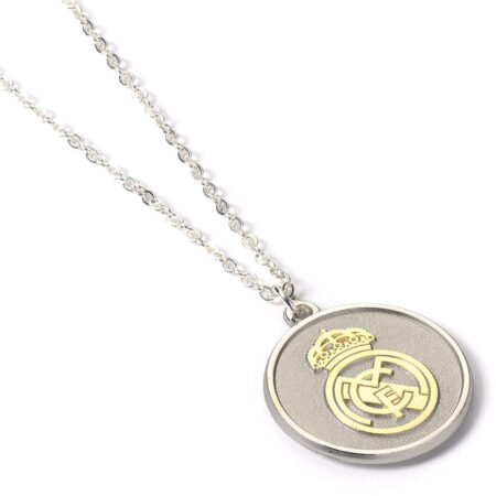 Real madrid cf silver finish necklace