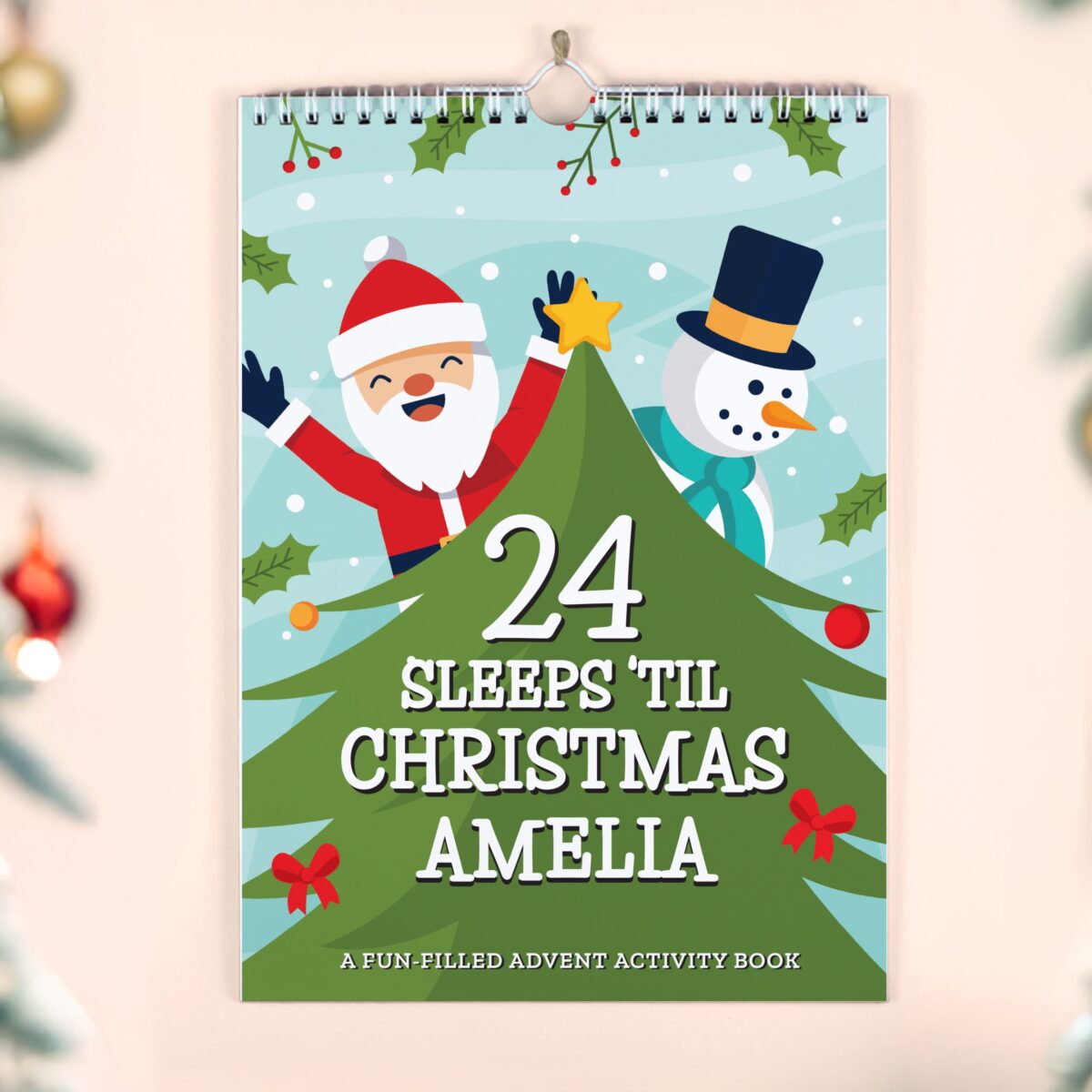 Personalised 24 Sleeps Christmas Activity Advent Calendar