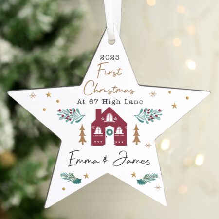 Personalised Home For Christmas Star Ornament