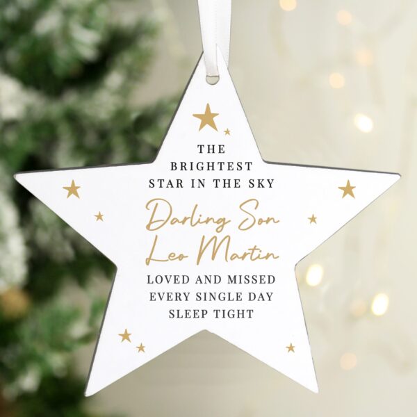 Personalised Christmas Memorial Star Ornament