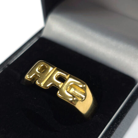 Arsenal FC 18ct Gold Plated on Silver AFC Ring V
