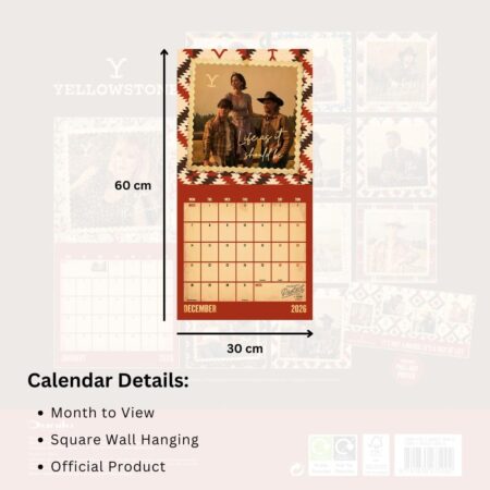 TM 07049 Yellowstone Square Calendar 2026