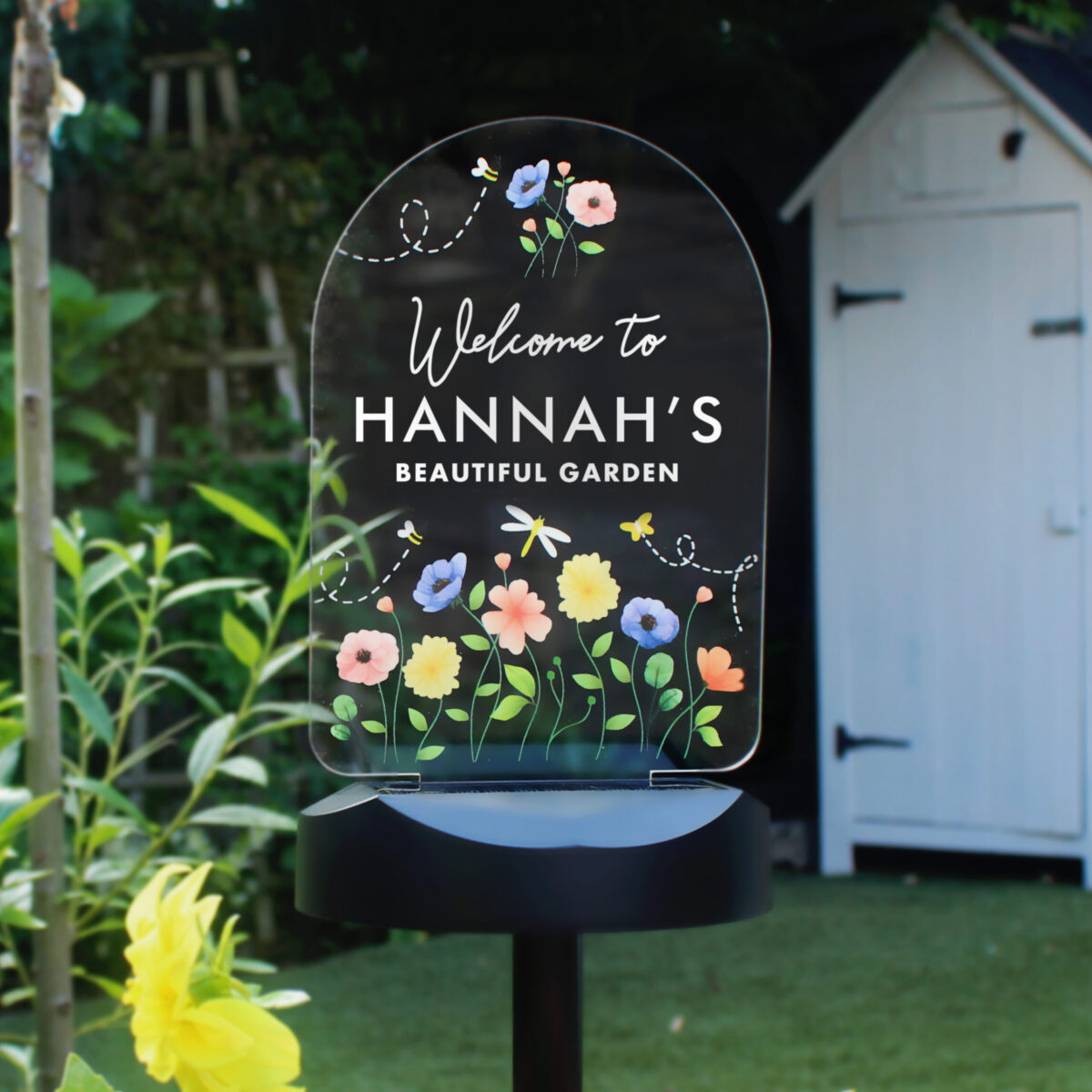 Personalised garden solar lights