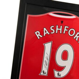 manchester united fc rashford signed shirt (framed)