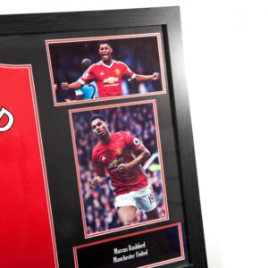 manchester united fc rashford signed shirt (framed)