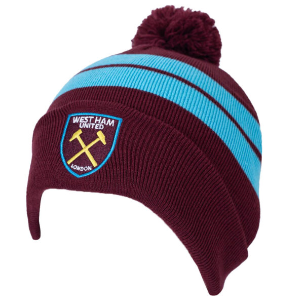 west ham united fc bar knit ski hat