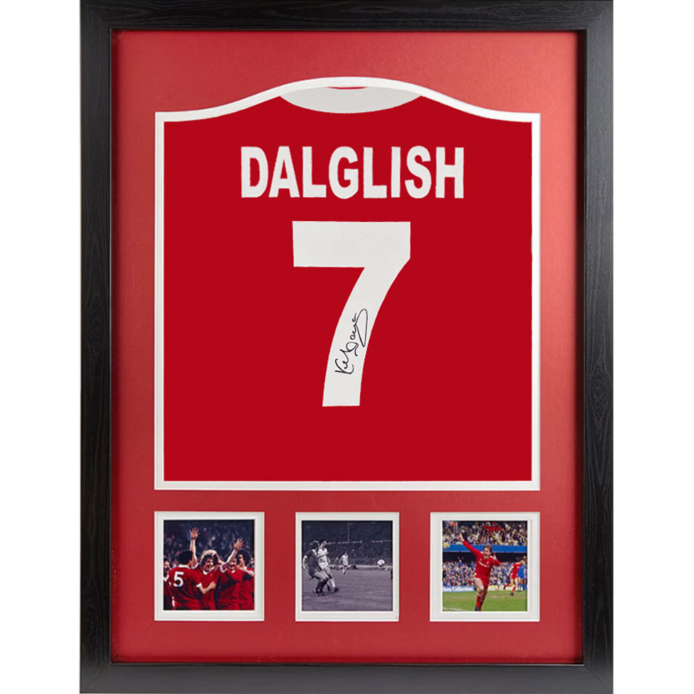 liverpool fc 1981 dalglish signed shirt (framed)