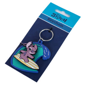 lilo & stitch surfing angel pvc spinner keyring