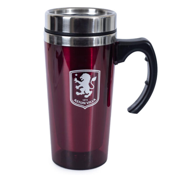 aston villa fc handled travel mug