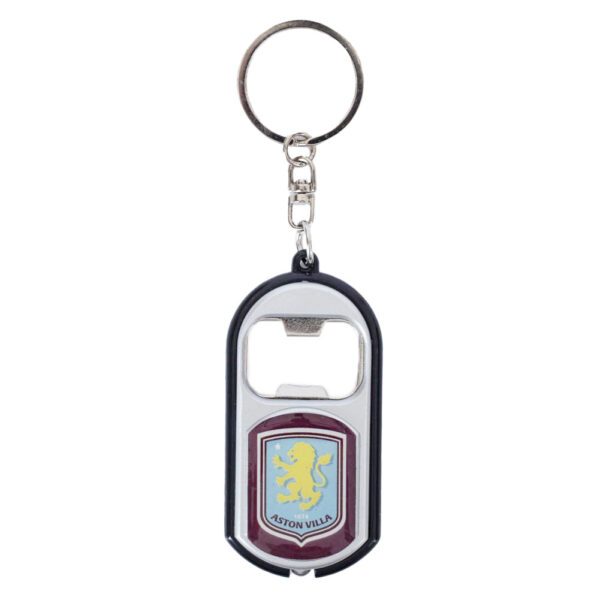 aston villa fc keyring torch bottle opener