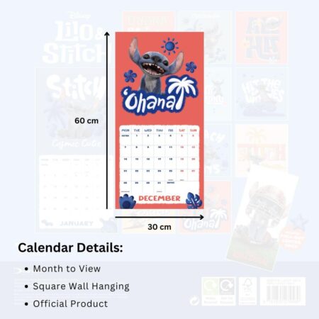 Lilo & stitch live action square calendar