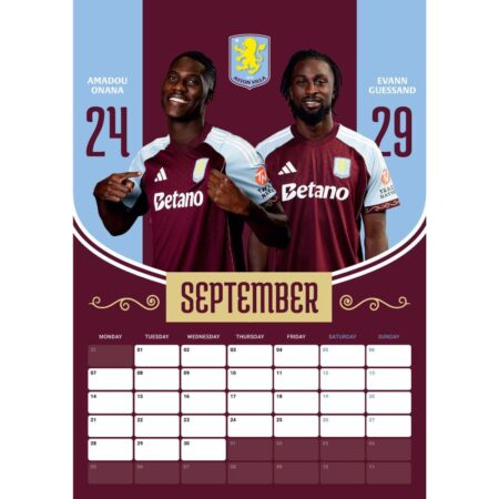 Aston villa fc a3 calendar