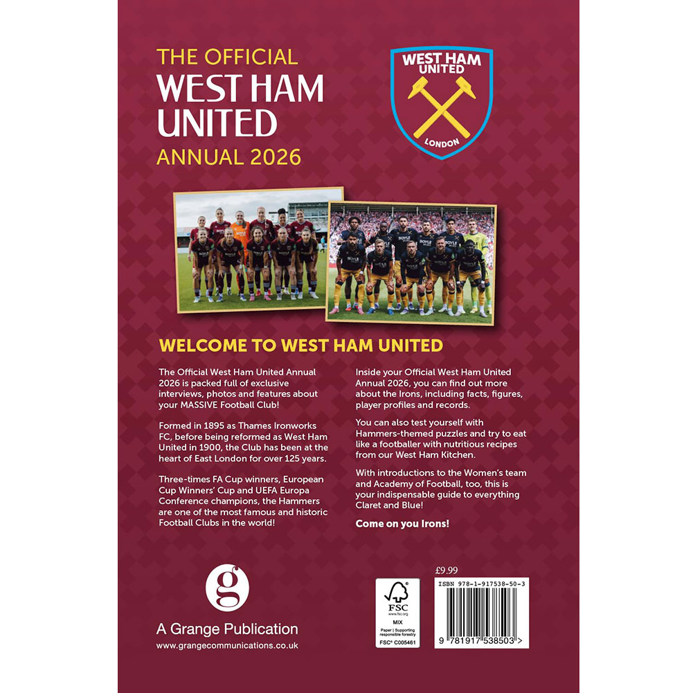 west ham united fc annual 2026