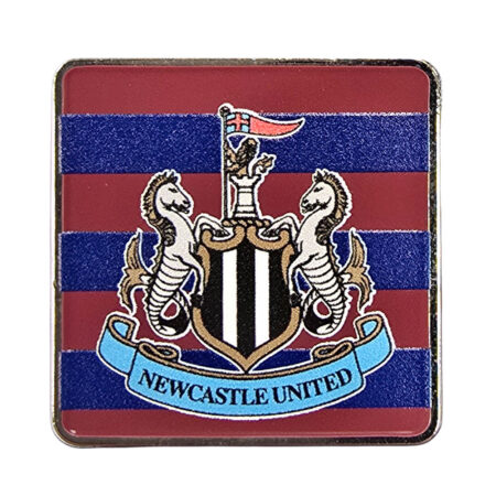 newcastle united fc 95 96 away keyring & badge set