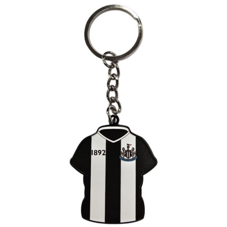 newcastle united fc home shirt keyring & badge set