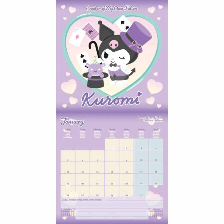 kuromi square calendar 2026