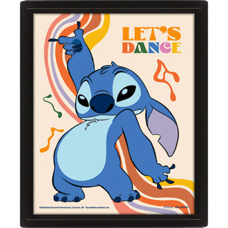 lilo & stitch let's dance framed 3d picture