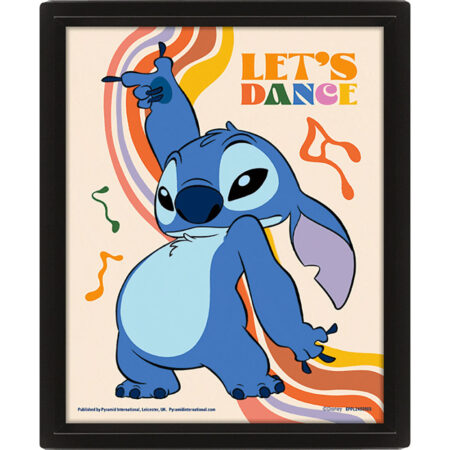 lilo & stitch let's dance framed 3d picture