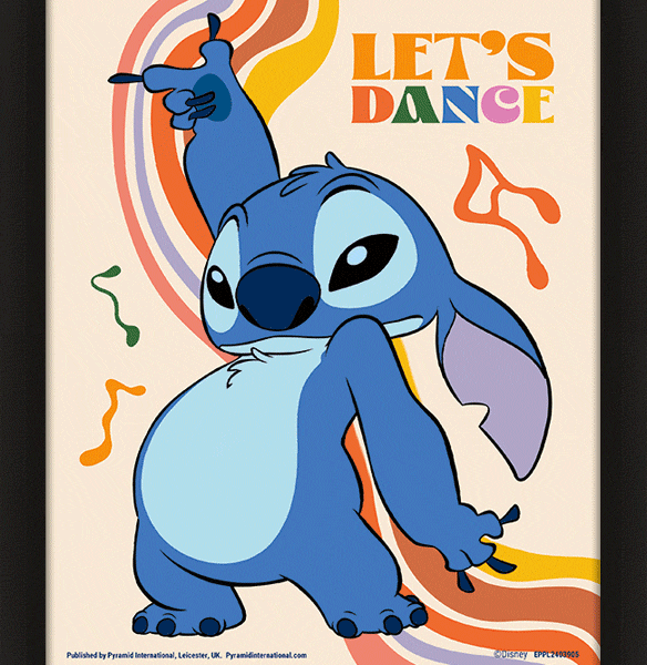 lilo & stitch let's dance framed 3d picture