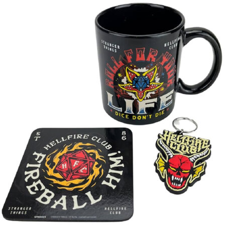 stranger things hellfire club mug & coaster set