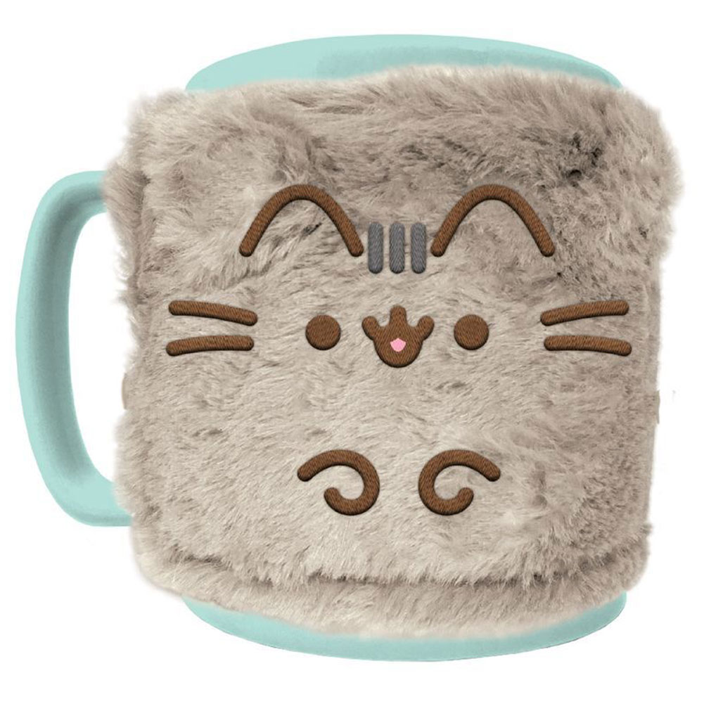 pusheen fuzzy mug