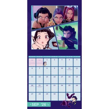 k pop demon hunters square calendar 2026