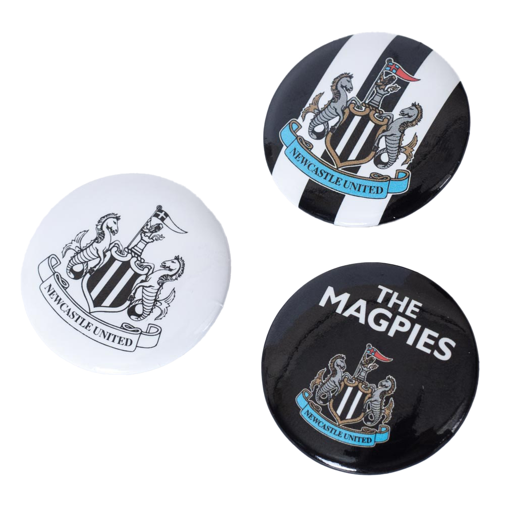 newcastle united fc button badge set