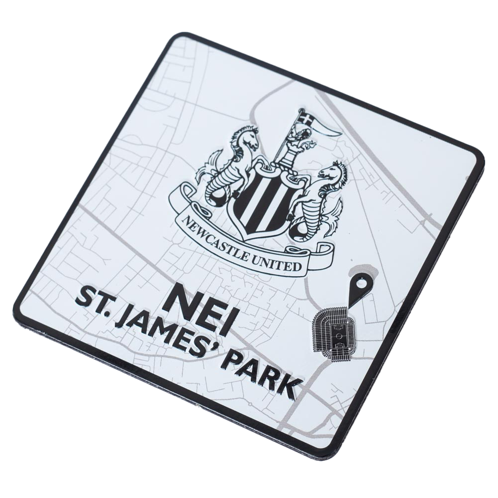 newcastle united fc route to st james' park fridge magnet