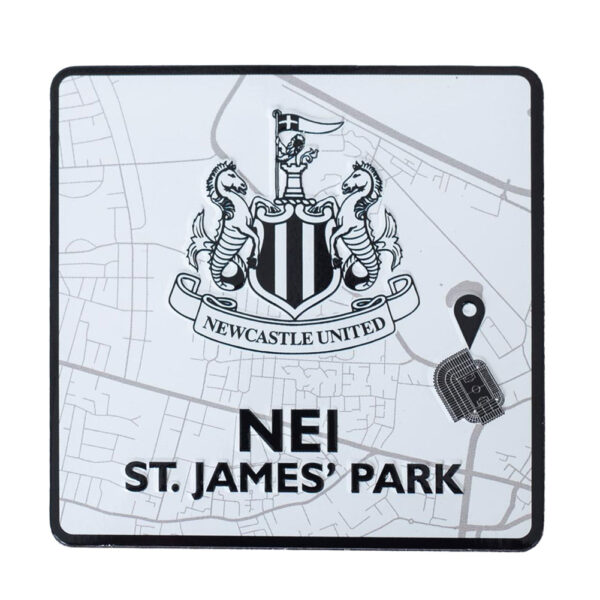 newcastle united fc route to st james' park fridge magnet