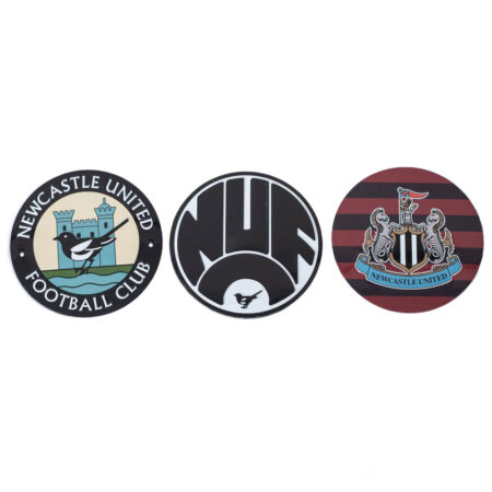 newcastle united fc 3pk retro fridge magnet set