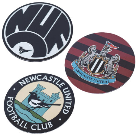 newcastle united fc 3pk retro fridge magnet set