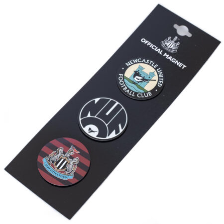 newcastle united fc 3pk retro fridge magnet set