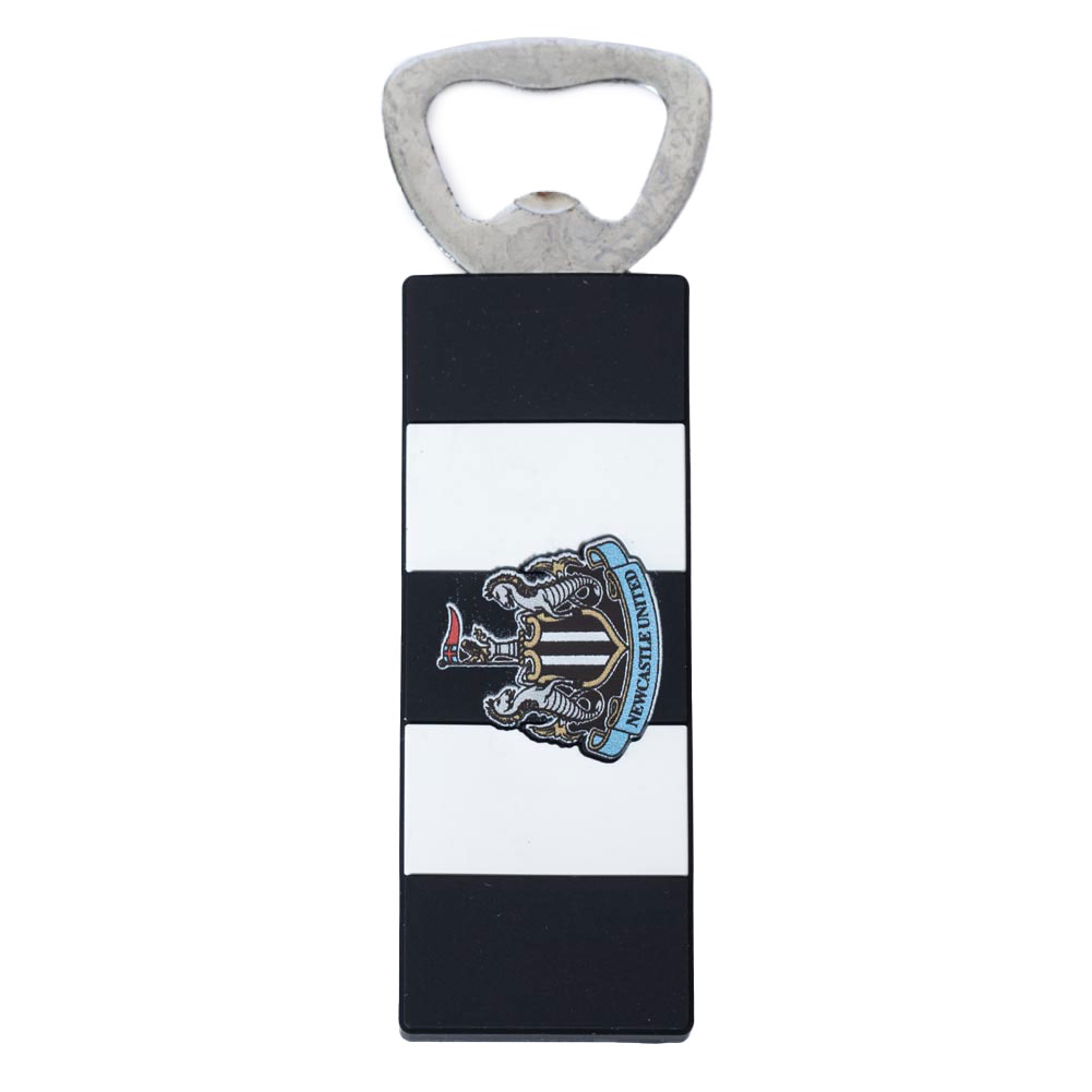 newcastle united fc pvc rectangle magnetic bottle opener
