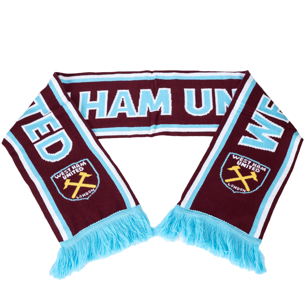 west ham united fc crest scarf