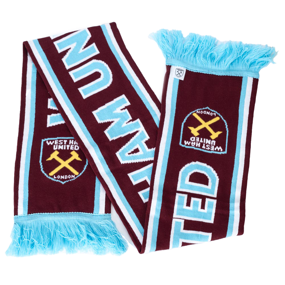 west ham united fc crest scarf