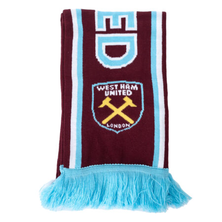 west ham united fc crest scarf