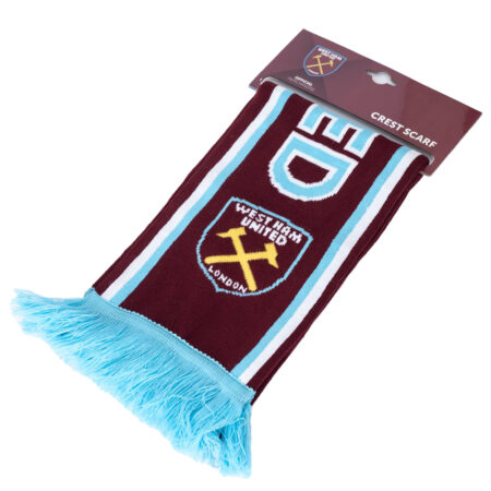 west ham united fc crest scarf