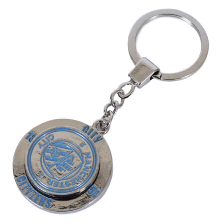 manchester city fc fidget spinner keyring