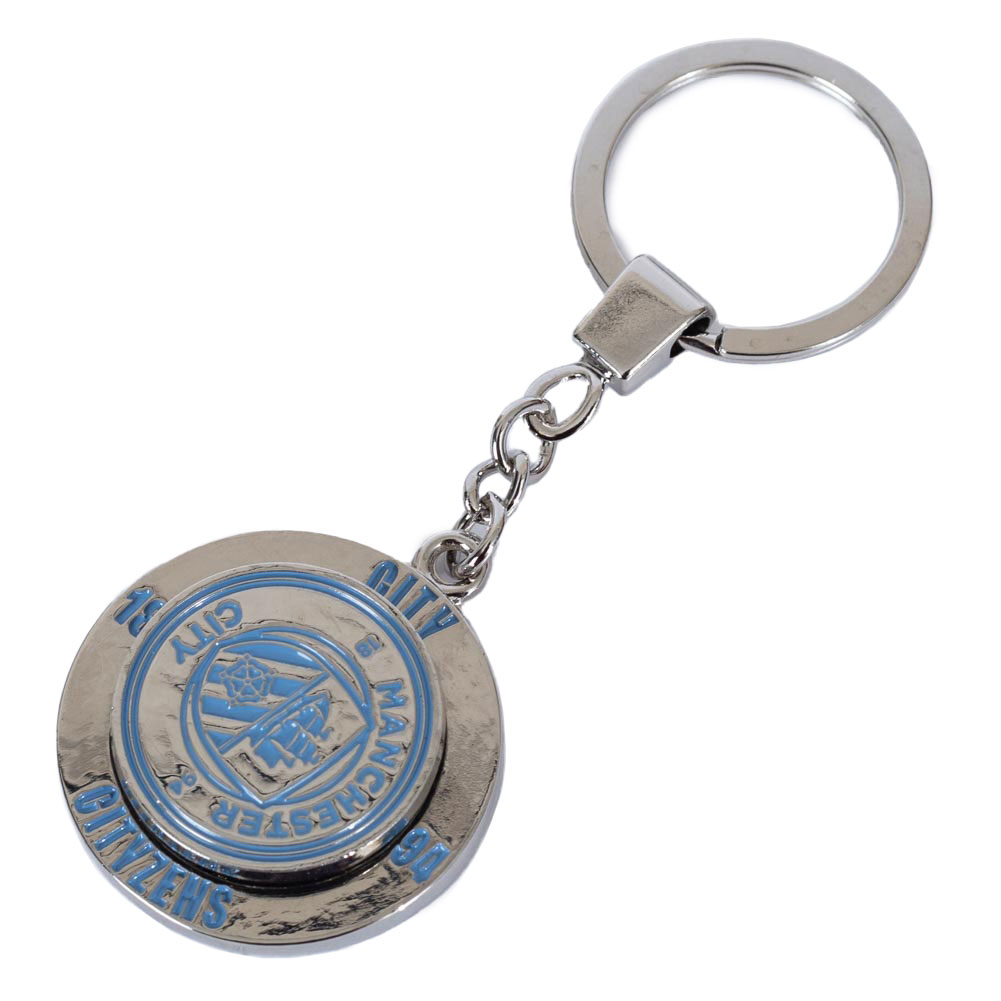 manchester city fc fidget spinner keyring