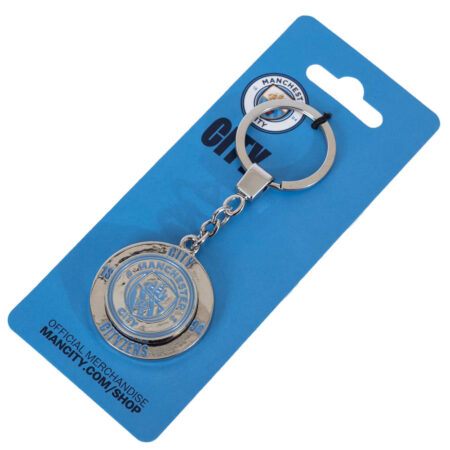 manchester city fc fidget spinner keyring