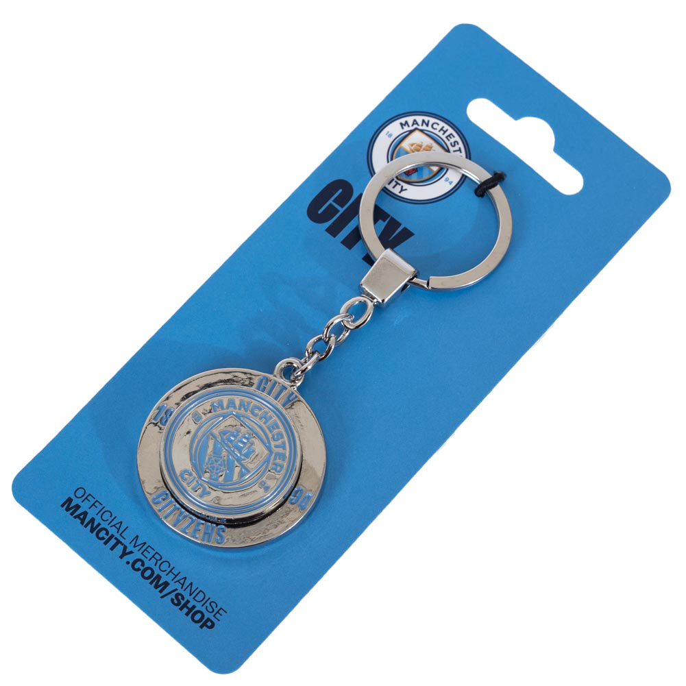manchester city fc fidget spinner keyring
