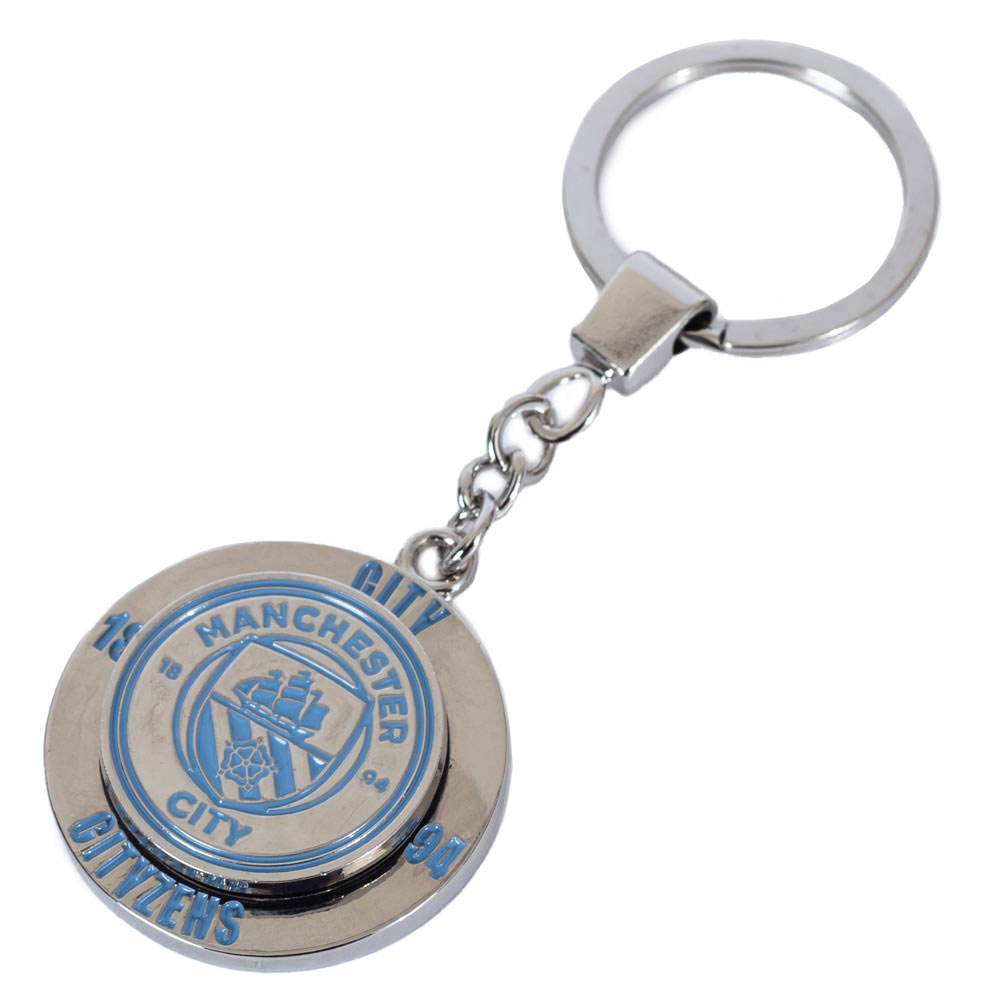 manchester city fc fidget spinner keyring