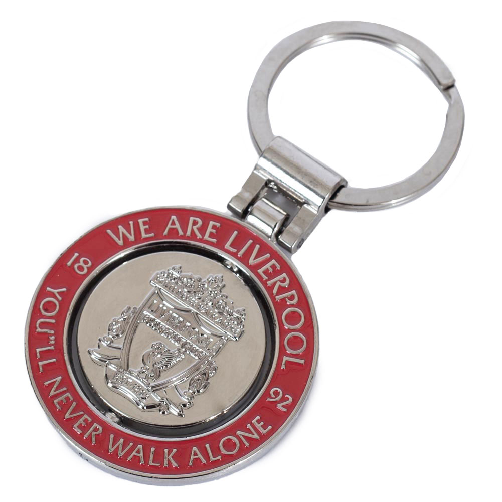 liverpool fc crest spinner keyring