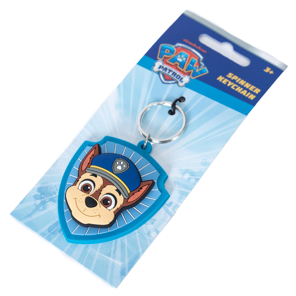 paw patrol chase pvc spinner keyring