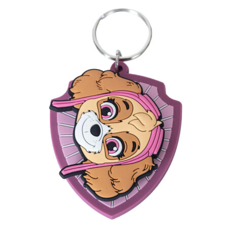 paw patrol skye pvc spinner keyring