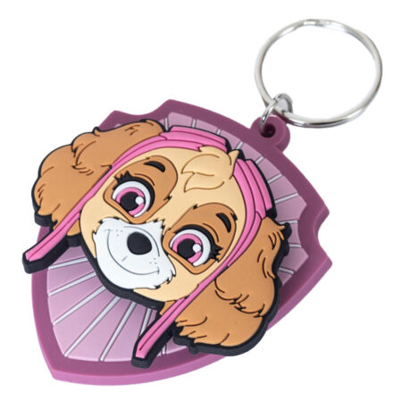 paw patrol skye pvc spinner keyring